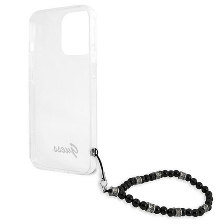 Guess Black Pearl Strap - pouzdro pro iPhone 13 Pro Max (průhledné)
