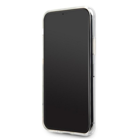 Guess Solid Glitter Triangle - Coque iPhone 11 Pro Max (Or)