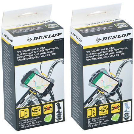 ROLLING BIKE HANDLE FOR TELEPHONE, ON HANDLEHOLDER, Black, 10-15cm, Dunlop