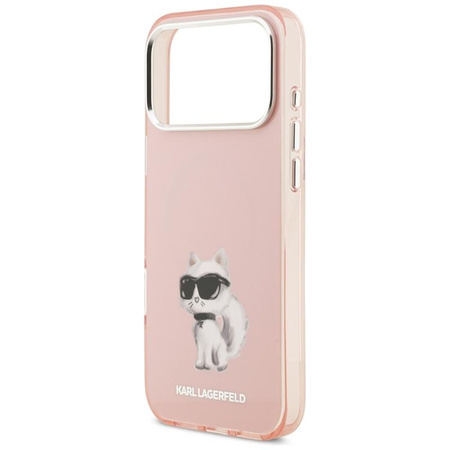 Karl Lagerfeld IML Aquarelle Choupette & Logo MagSafe - Case for iPhone 17 Pro Max (pink)