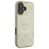 Pouzdro Guess Saffiano Peony Classic Logo MagSafe - iPhone 16 (zlaté)