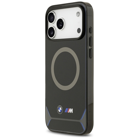 BMW M IML Metal Buttons & Logo MagSafe – Kryt iPhone 17 Pro Max (černo-modrý)