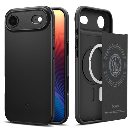ETUI DO IPHONE AIR do MAGSAFE SPIGEN THIN ORYGINALNE MAGNETYCZNE CZARNE