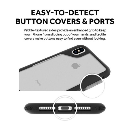 Griffin Survivor Endurance - Páncélozott tok iPhone Xs Max készülékhez (átlátszó/szürke)