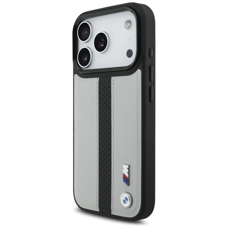 Etui do iPhone 17 Pro MagSafe BMW M Oryginalny Skórzany Szary Case