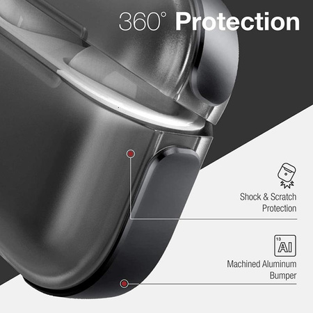 X-Doria Raptic Air - AirPods 3 Tasche mit Karabiner (Silber)