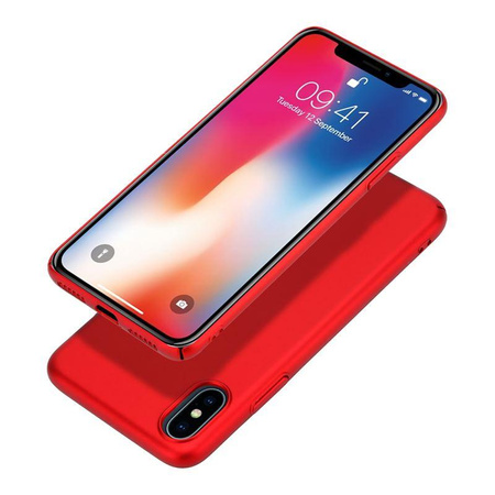 Crong Smooth Skin - Coque pour iPhone Xs / X (rouge)