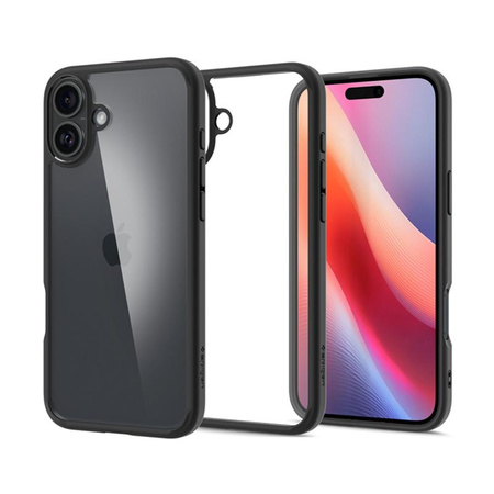 Spigen Ultra Hybrid - Hülle für iPhone 16 (Mattschwarz)