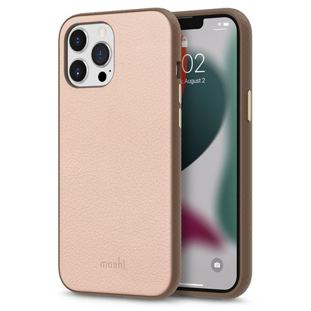 Moshi Overture - Étui à rabat 3-en-1 pour iPhone 13 Pro Max (NanoShield™ antibactérien) (Luna Pink)