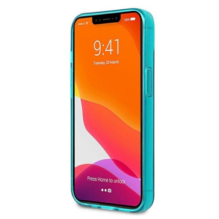 Karl Lagerfeld Choupette Head - pouzdro pro iPhone 13 mini (fluo modré)