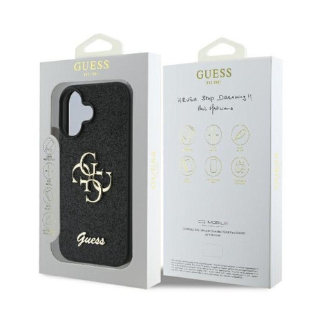 Guess Fixed Glitter Big 4G - Case for iPhone 16 Plus (black)