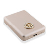 Guess 4G Strassed Metal Logo MagSafe - Power Bank indukční 3000 mAh 5W MagSafe (zlatá)