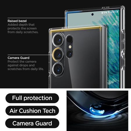 Spigen Ultra Hybrid - Etui pour Samsung Galaxy S24 Ultra (Transparent)