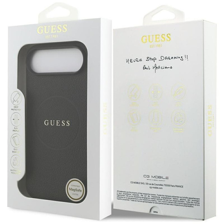 Guess Grained Ring MagSafe - Case iPhone Air (black)