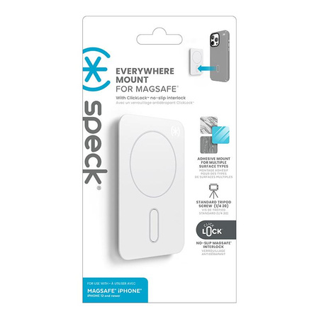 Supporto Speck Everywhere + ClickLock - Supporto magnetico MagSafe (bianco)