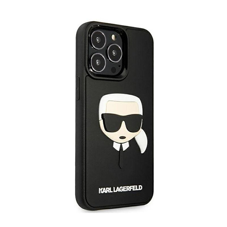 Karl Lagerfeld 3D Gummi Karls Kopf - iPhone 13 Pro Tasche (schwarz)