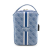 Guess 4G - Sac de voyage universel à rayures imprimées - Organisateur d'accessoires (bleu)