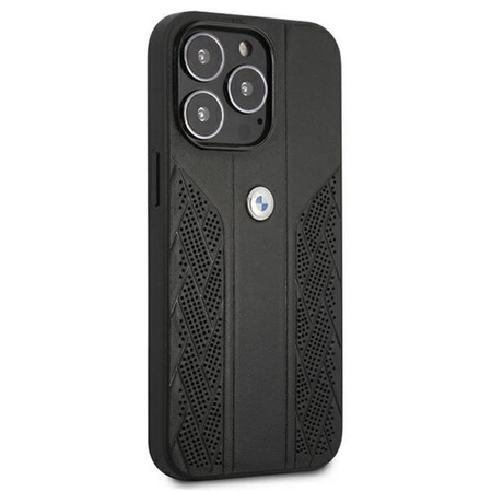 Kožené pouzdro BMW Curve Perforate HC - iPhone 13 Pro Max (černé)
