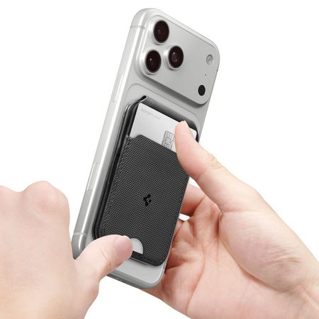 Spigen S314-2 Slim Fold Tripod MagSafe - Portfel magnetyczny z funkcją standu (Czarny)
