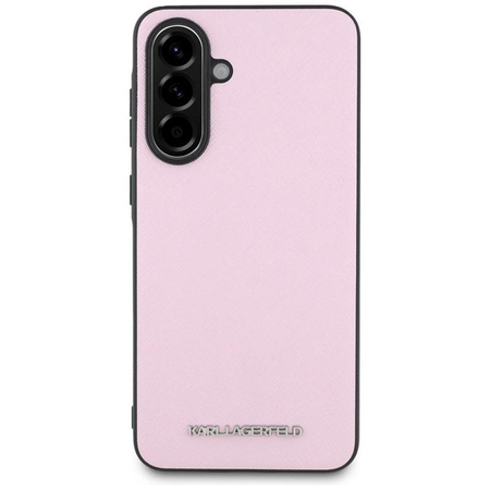 Karl Lagerfeld Saffiano Metal Logo - Etui pour Samsung Galaxy A56 5G (rose)