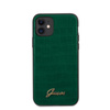 Guess Croco Case - Coque pour iPhone 11 (Vert foncé)
