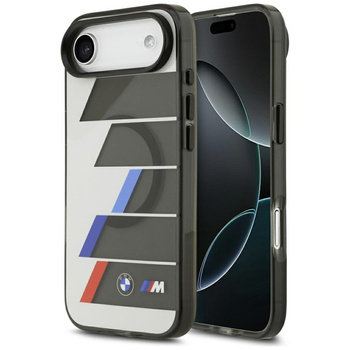 BMW M IML Metal Buttons Tricolor Lines MagSafe – Kryt iPhone Air (antracit)