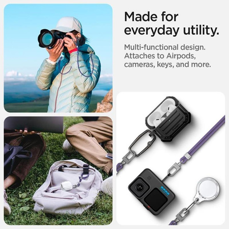 Spigen Universal Strap Set Crossbody & Wrist - Handytrageriemen für Schulter & Handgelenk (Deep Purple)