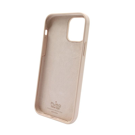 PURO ICON Cover - pouzdro pro iPhone 12 Mini s antimikrobiální ochranou (pískově růžové)