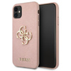 Pouzdro Guess Saffiano 4G Big Metal Logo - iPhone 11 (růžové)