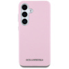 Karl Lagerfeld Saffiano Full Wrapped Elongated Metal Logo MagSafe - Case for Samsung Galaxy S25 (pink)