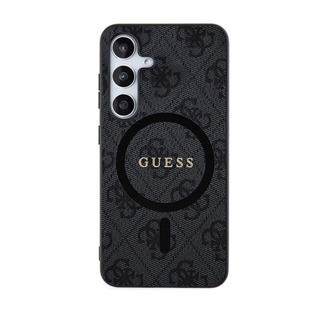 Guess 4G Collection Leather Metal Logo MagSafe - Case for Samsung Galaxy S24 (black)