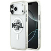 Karl Lagerfeld IML Glitter Karl & Choupette Sketch Logo MagSafe - Case for iPhone 17 Pro Max (transparent)