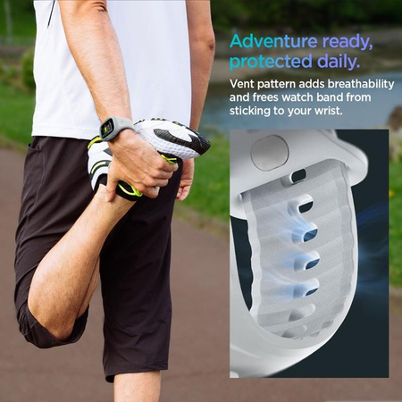 Spigen Liquid Air Pro - Pánt tokkal Apple Watch 10 46 mm-es órához (szürke)