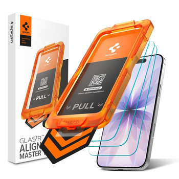 Spigen Glas.tR AlignMaster Slim 3-Pack - Tempered Glass for Apple iPhone 17 (3 pieces)