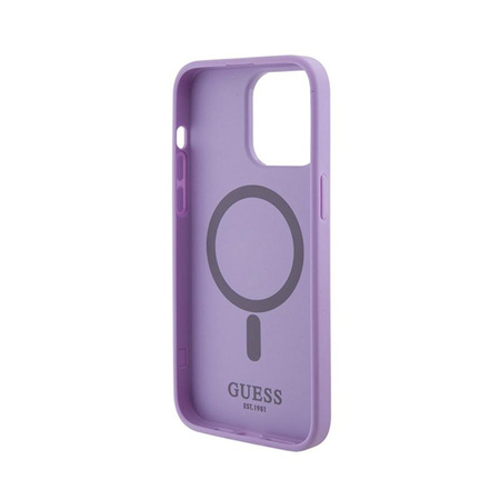 Guess Saffiano MagSafe - iPhone 15 Pro Max Tasche (lila)