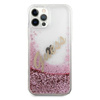 Guess Glitter Vintage Script - iPhone 12 Pro Max Tasche (rosa)