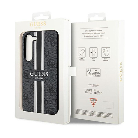 Guess 4G Printed Stripe - Samsung Galaxy S23+ Case (black)