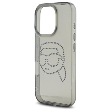 Karl Lagerfeld IML Rhinestones Karl Head - Case for iPhone 16 Pro Max (black)