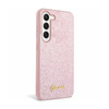 Guess Glitter Flakes Metal Logo Case - Tasche für Samsung Galaxy S24+ (Pink)