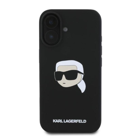 Karl Lagerfeld Silicone Karl Head Print MagSafe – Pouzdro iPhone 16 (černé)