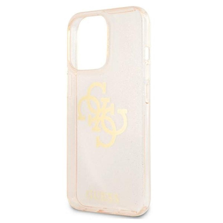 Guess Glitter 4G Big Logo - iPhone 13 Pro Max Tasche (Gold)