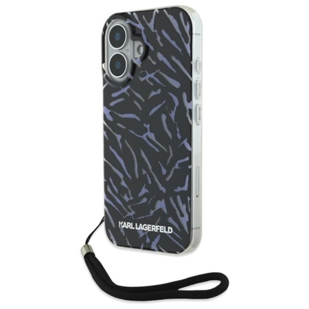 Karl Lagerfeld Zebra With Cord - Case for iPhone 16 Plus (purple)