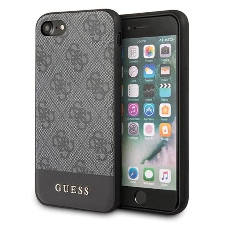 Guess 4G Bottom Stripe Kollektion - iPhone SE 2020 / 8 / 7 Tasche (grau)