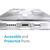 Speck Presidio Perfect-Clear s gripy + MagSafe - pouzdro pro iPhone 13 s povrchovou úpravou MICROBAN (čiré)