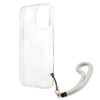 Guess Flower Cord - Tasche mit Schlüsselband iPhone 13 Pro Max (Lila)