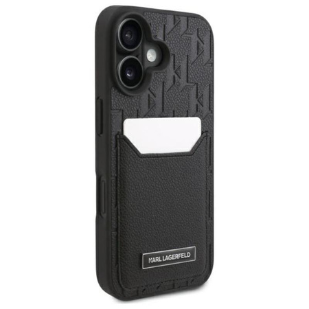 Karl Lagerfeld Cardslots Monogram - Case for iPhone 16 (black)