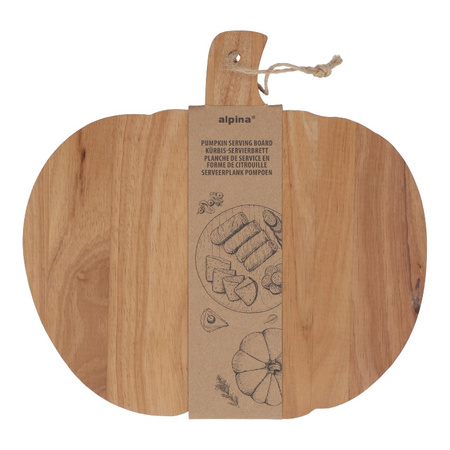 Alpina - Pumpkin-shaped wooden serving board 30x29 cm