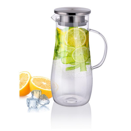 Alpina - Carafe avec poignée en verre borosilicate 1,4 l