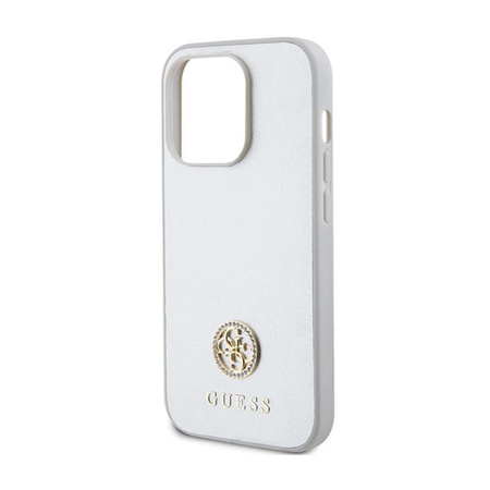 Guess 4G Strass Metal Logo - iPhone 15 Pro Case (silver)