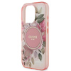 Guess IML Flower & Tonal Circle MagSafe - Etui iPhone 16 Pro (różowy)